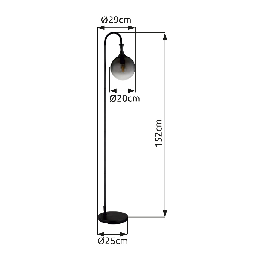 Globo - Stojací lampa 1xE27/10W/230V