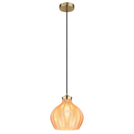 Globo - Lustr na lanku 1xE27/60W/230V pr. 22 cm zlatá