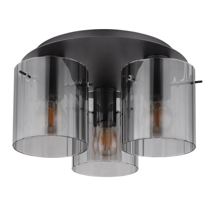 Globo - Stropní svítidlo 3xE27/40W/230V pr. 37 cm šedá