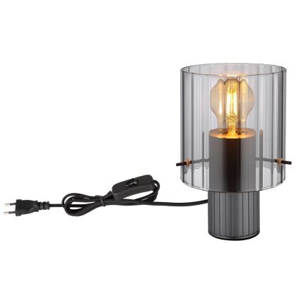 Globo - Stolní lampa 1xE27/40W/230V pr. 14 cm šedá