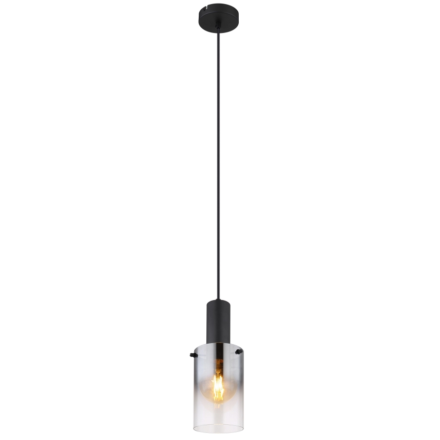 Globo - Lustr na lanku 1xE27/40W/230V pr. 12,5 cm černá