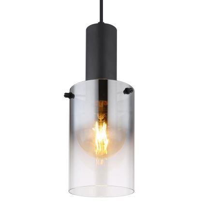 Globo - Lustr na lanku 1xE27/40W/230V pr. 12,5 cm černá