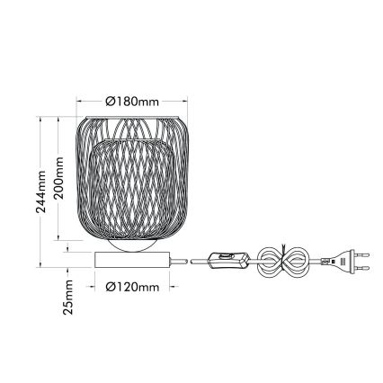 Globo - Stolní lampa 1xE27/40W/230V
