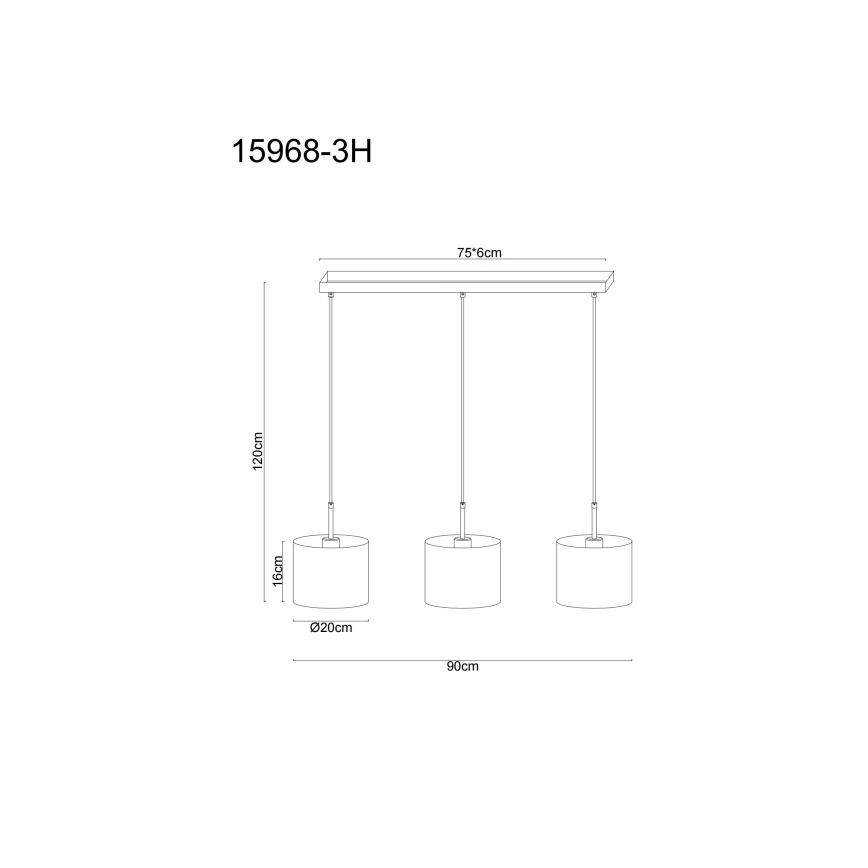 Globo - Lustr na lanku 3xE27/40W/230V