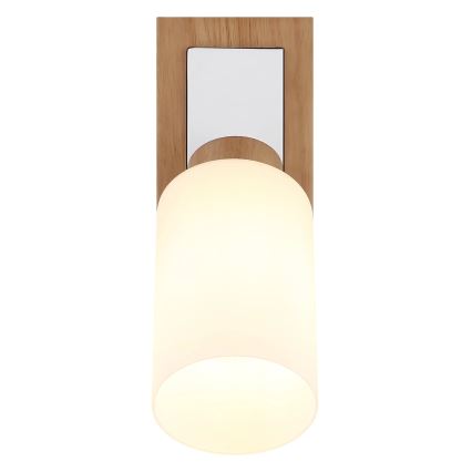 Globo - Nástěnné bodové svítidlo 1xE27/60W/230V dub/bílá