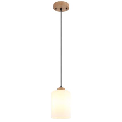 Globo - Lustr na lanku 1xE27/60W/230V dub/bílá