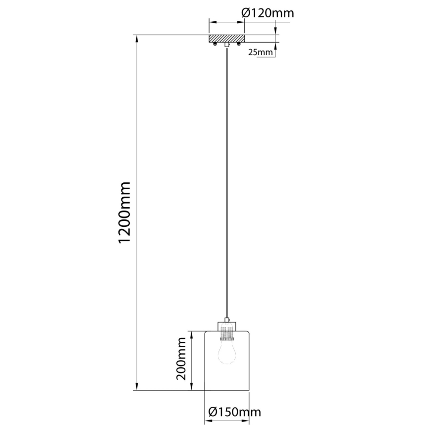 Globo - Lustr na lanku 1xE27/60W/230V dub/bílá