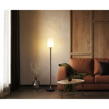 Globo - Stojací lampa 1xE27/60W/230V černá/bílá