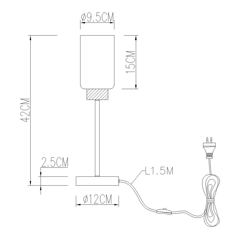 Globo - Stolní lampa 1xE27/60W/230V černá/bílá