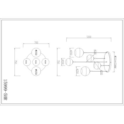 Globo - Lustr na lanku 5xE27/60W/230V