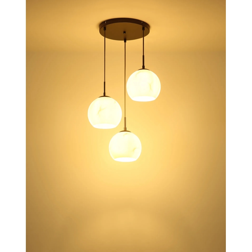 Globo - Lustr na lanku 3xE27/60W/230V pr. 42,5 cm