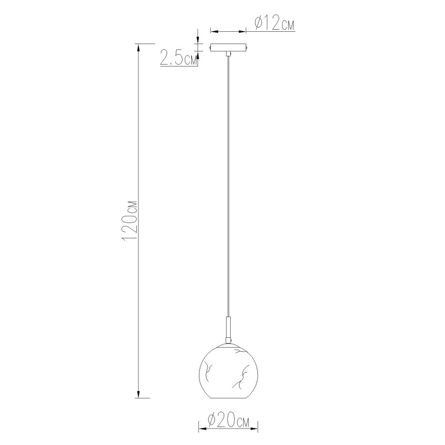 Globo - Lustr na lanku 1xE27/60W/230V pr. 20 cm