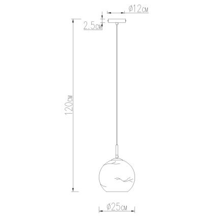 Globo - Lustr na lanku 1xE27/60W/230V pr. 25 cm