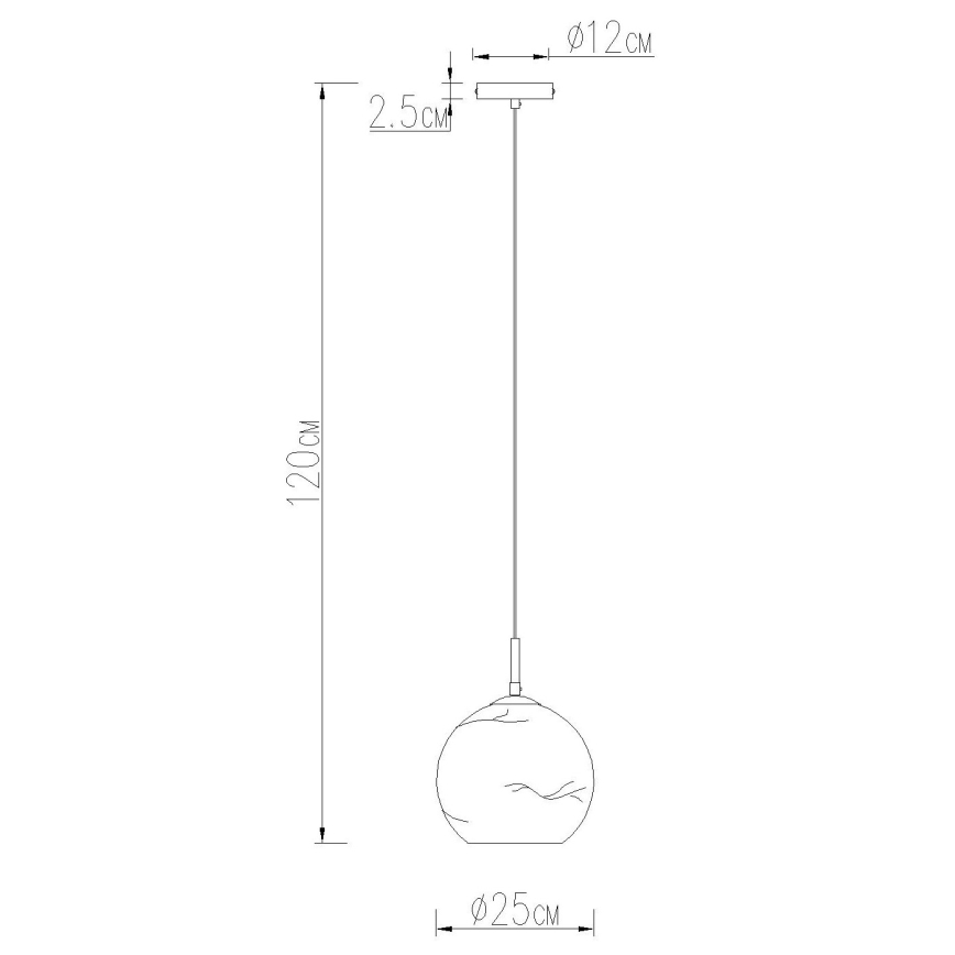 Globo - Lustr na lanku 1xE27/60W/230V pr. 25 cm