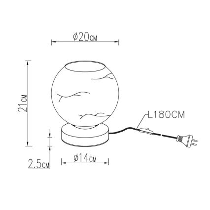 Globo - Stolní lampa 1xE27/60W/230V