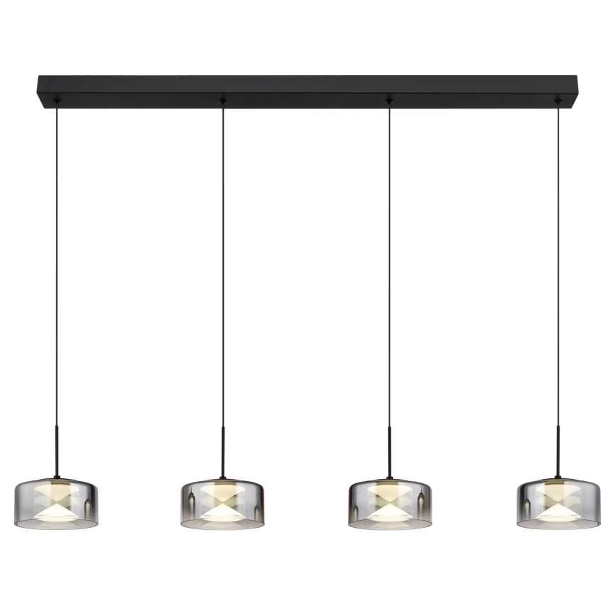 Globo - LED Lustr na lanku LED/24W/230V černá/kouřová