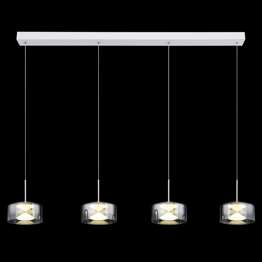 Globo - LED Lustr na lanku LED/24W/230V bílá/kouřová