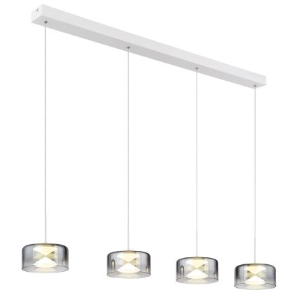Globo - LED Lustr na lanku LED/24W/230V bílá/kouřová