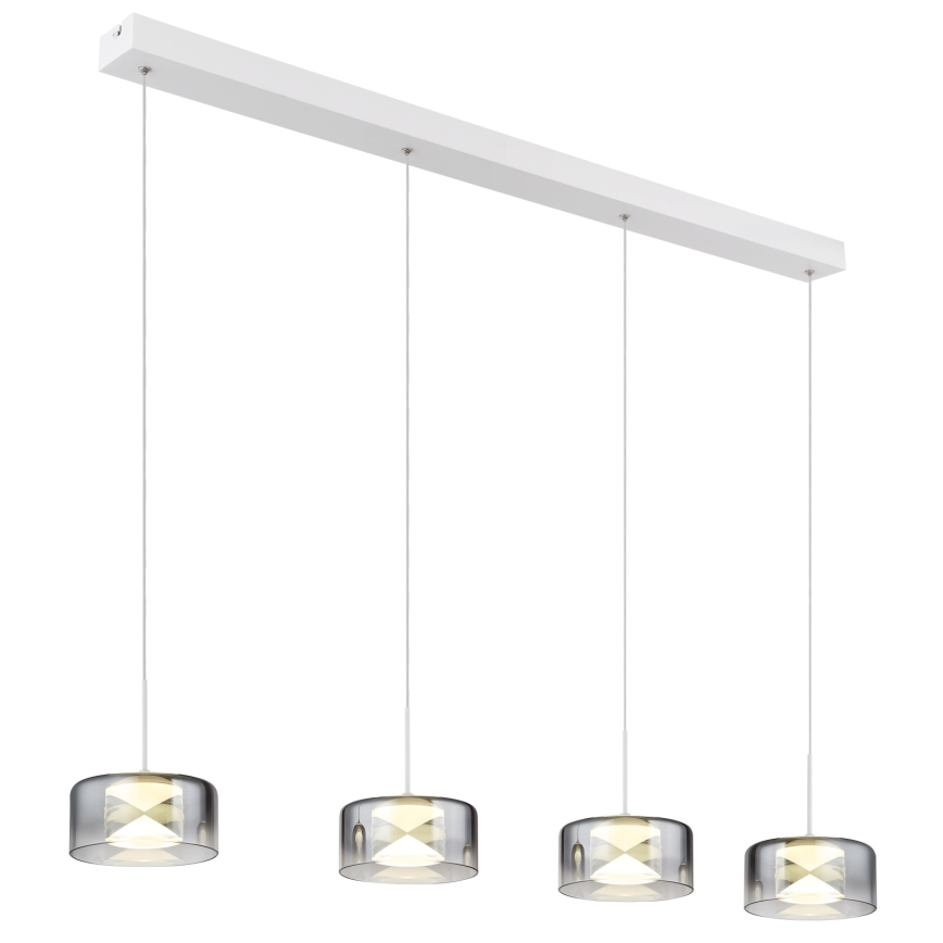 Globo - LED Lustr na lanku LED/24W/230V bílá/kouřová