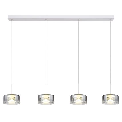 Globo - LED Lustr na lanku LED/24W/230V bílá/kouřová
