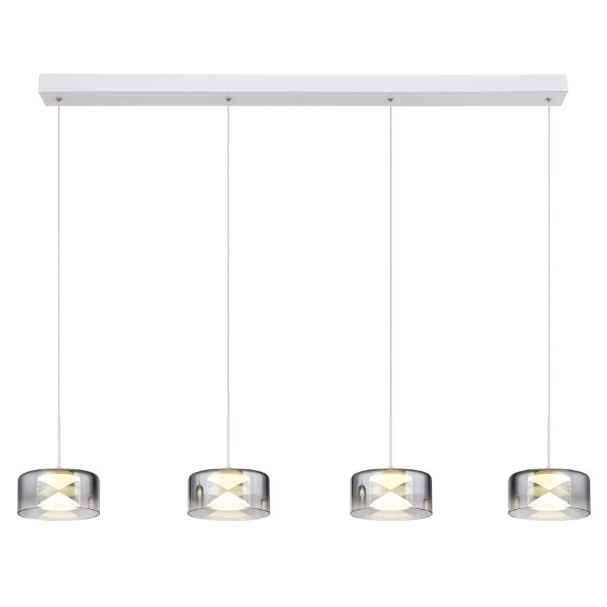 Globo - LED Lustr na lanku LED/24W/230V bílá/kouřová