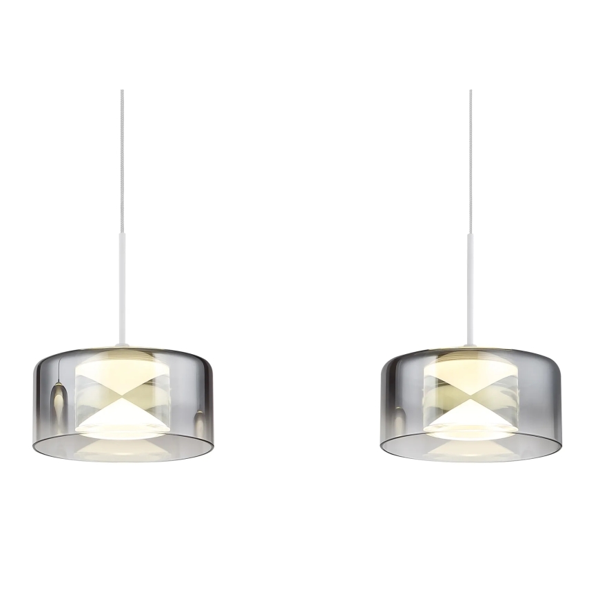 Globo - LED Lustr na lanku LED/24W/230V bílá/kouřová