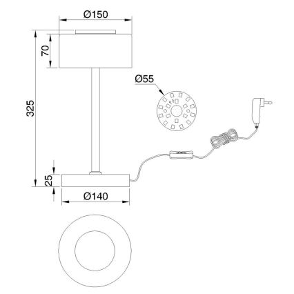 Globo - LED Stolní lampa LED/6W/230V