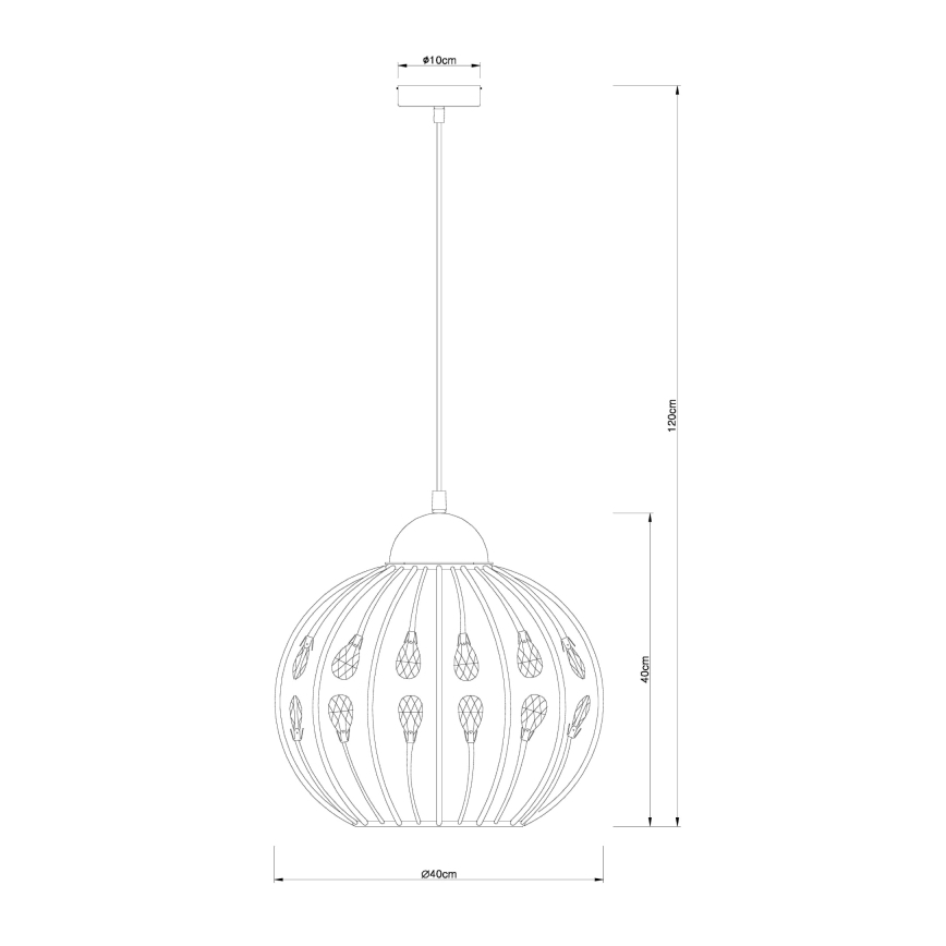 Globo - Lustr na lanku 1xE27/60W/230V pr. 40 cm