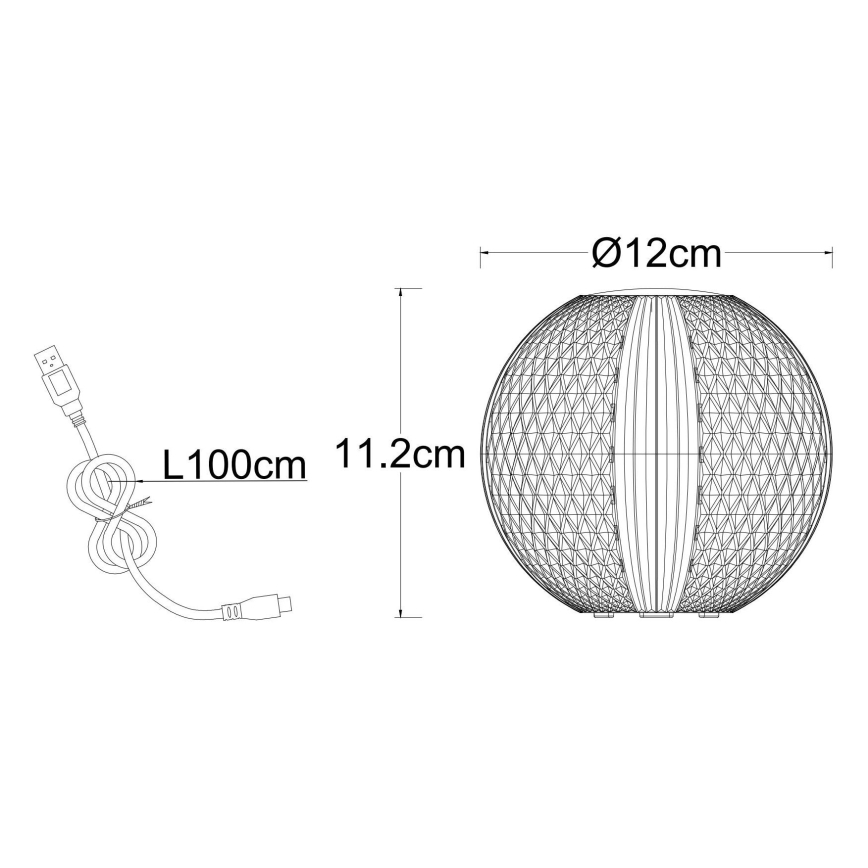 Globo - LED Stmívatelná dotyková stolní lampa LED/2W/5V 1200 mAh USB čirá