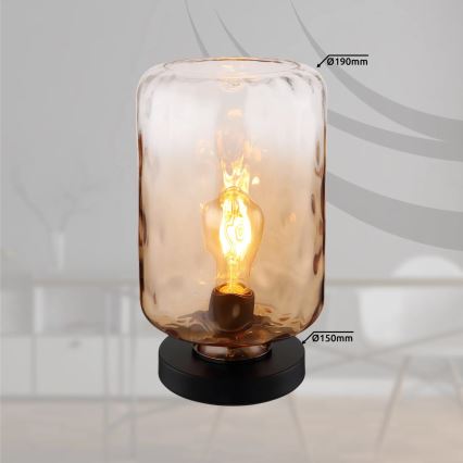 Globo - Stolní lampa 1xE27/60W/230V hnědá