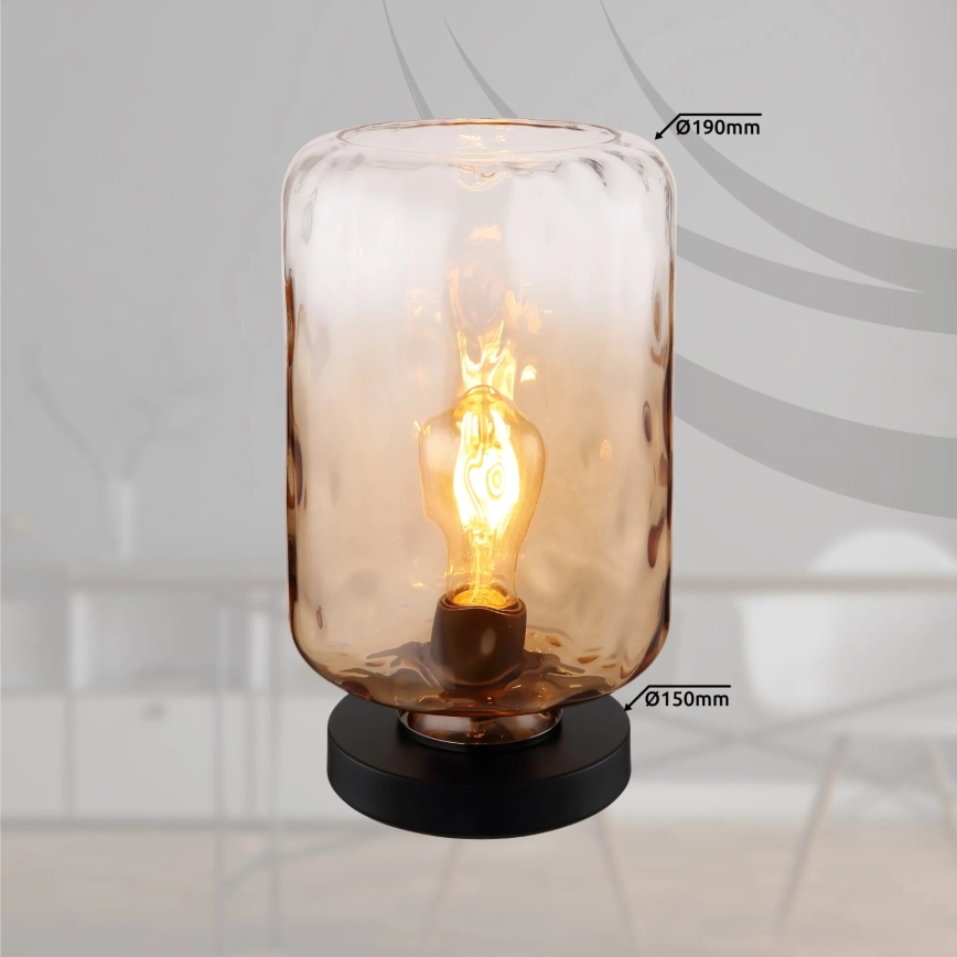 Globo - Stolní lampa 1xE27/60W/230V hnědá