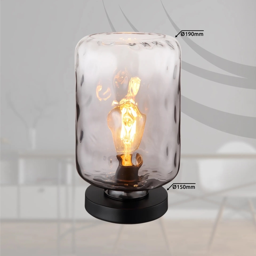 Globo - Stolní lampa 1xE27/60W/230V šedá