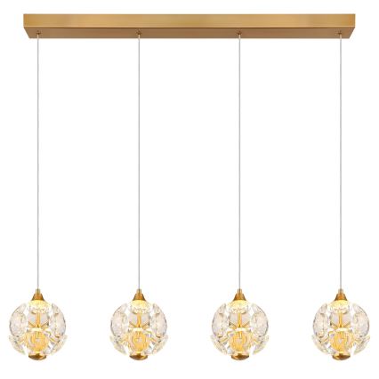 Globo - LED Lustr na lanku LED/32W/230V 3000K zlatá