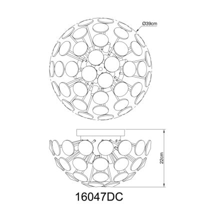 Globo - Stropní svítidlo 10xG9/7W/230V lesklý chrom pr. 39 cm