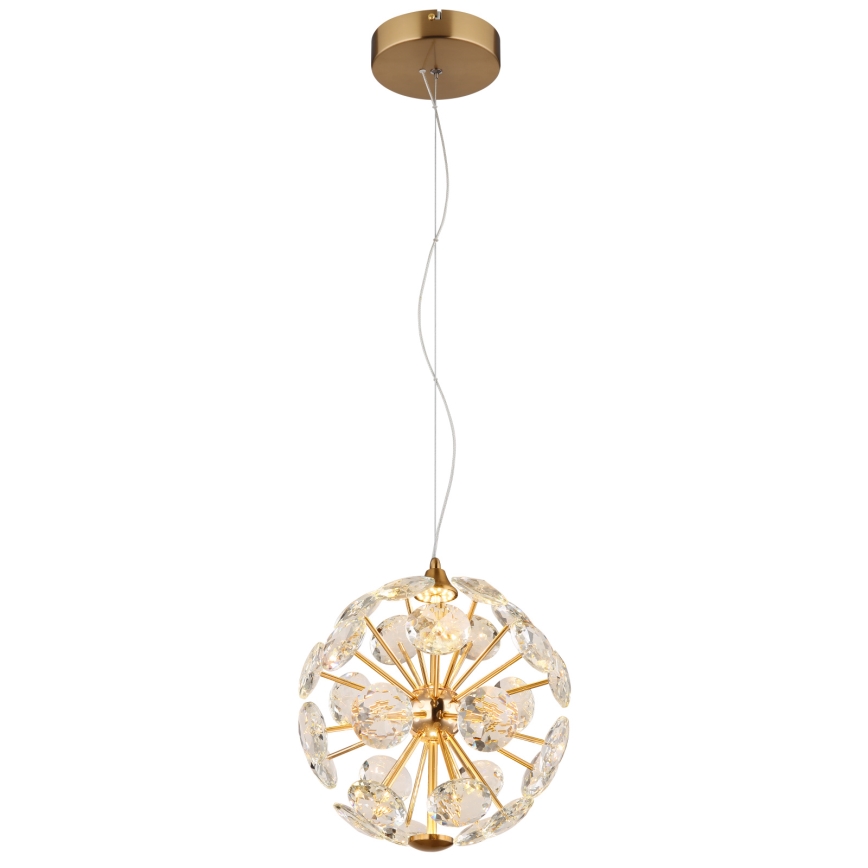 Globo - LED Lustr na lanku LED/12W/230V 3000K zlatá