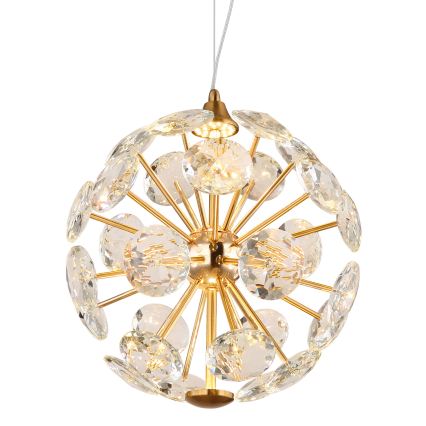 Globo - LED Lustr na lanku LED/12W/230V 3000K zlatá