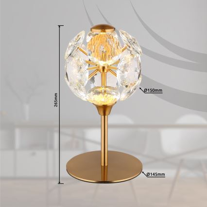 Globo - LED Stolní lampa LED/8W/230V 3000K zlatá