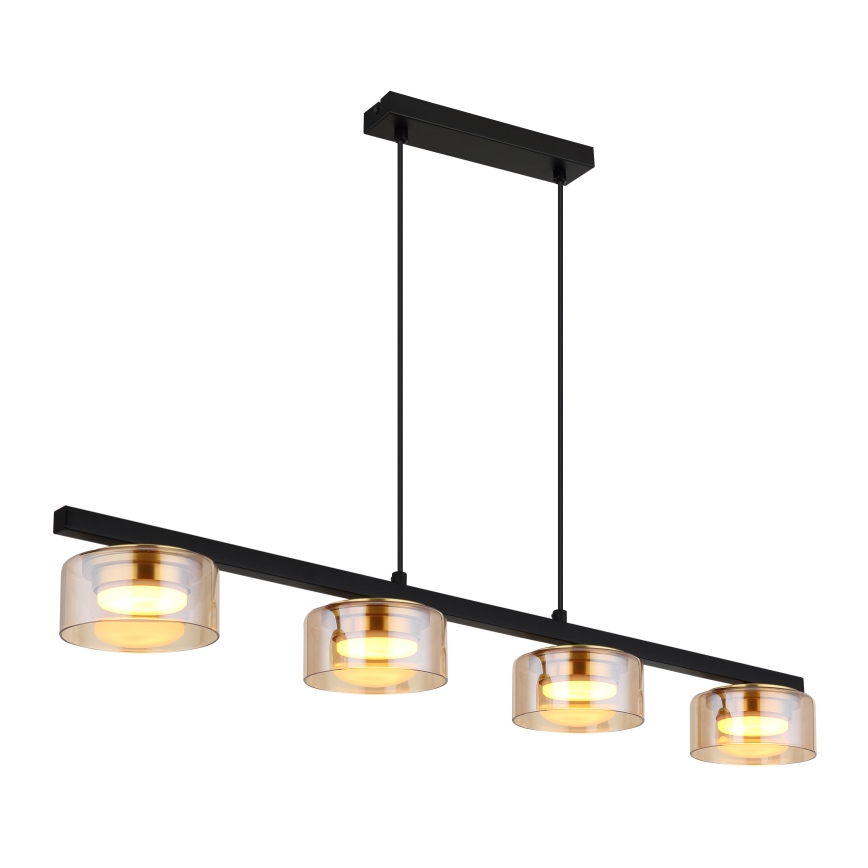 Globo - LED Lustr na lanku 4xGX53/6W/230V kouřová/hnědá