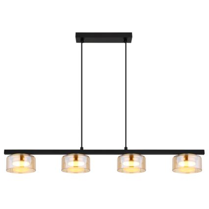 Globo - LED Lustr na lanku 4xGX53/6W/230V kouřová/hnědá