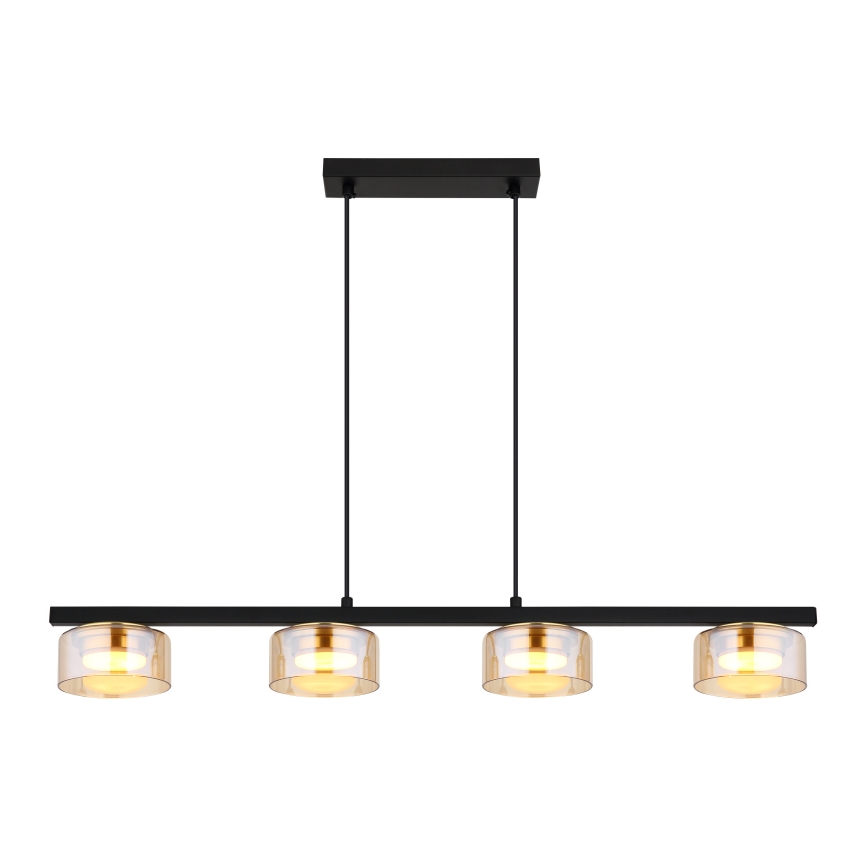 Globo - LED Lustr na lanku 4xGX53/6W/230V kouřová/hnědá