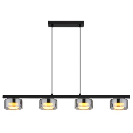 Globo - LED Lustr na lanku 4xGX53/6W/230V kouřová/černá