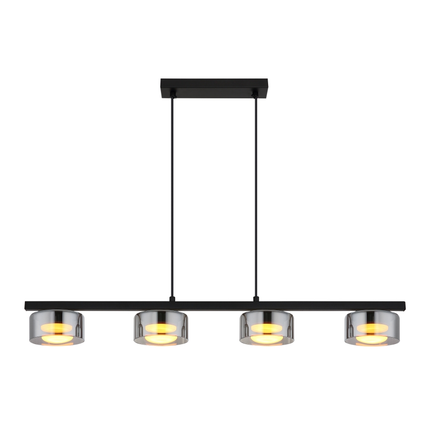Globo - LED Lustr na lanku 4xGX53/6W/230V kouřová/černá