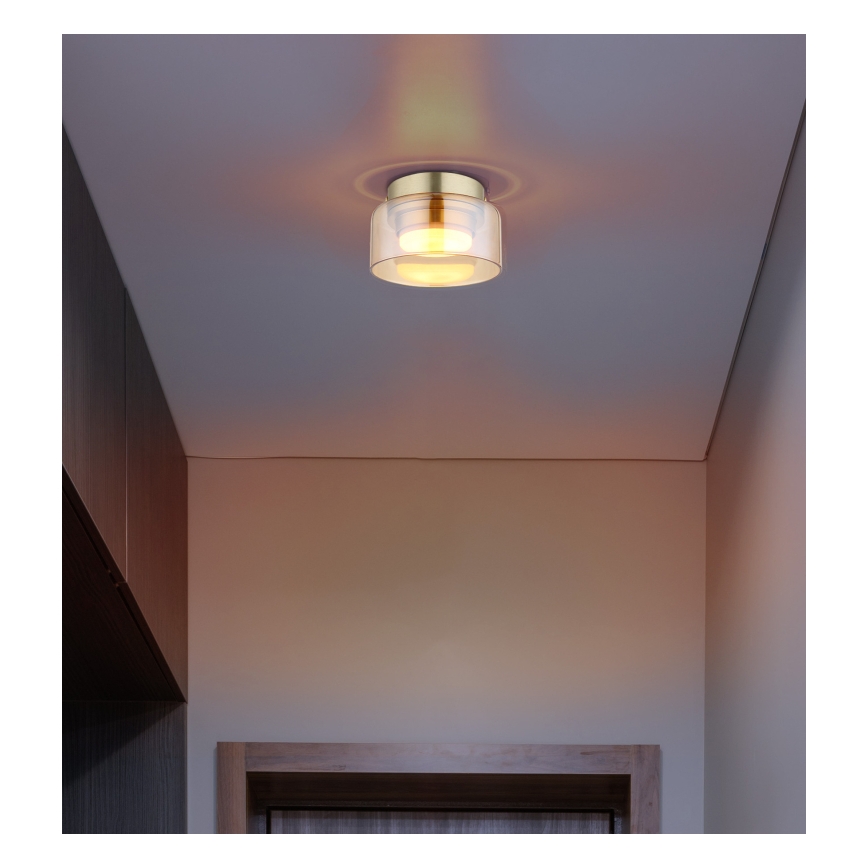 Globo - LED Stropní svítidlo 1xGX53/6W/230V pr. 13 cm kouřová/hnědá