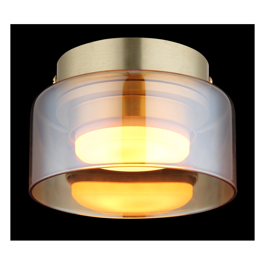 Globo - LED Stropní svítidlo 1xGX53/6W/230V pr. 13 cm kouřová/hnědá