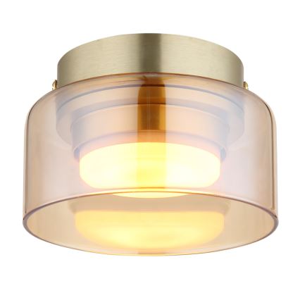 Globo - LED Stropní svítidlo 1xGX53/6W/230V pr. 13 cm kouřová/hnědá