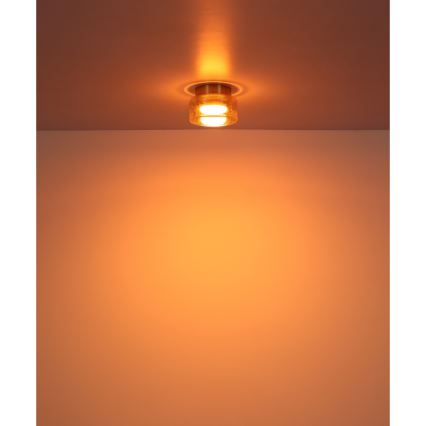 Globo - LED Stropní svítidlo 1xGX53/6W/230V pr. 13 cm kouřová/hnědá