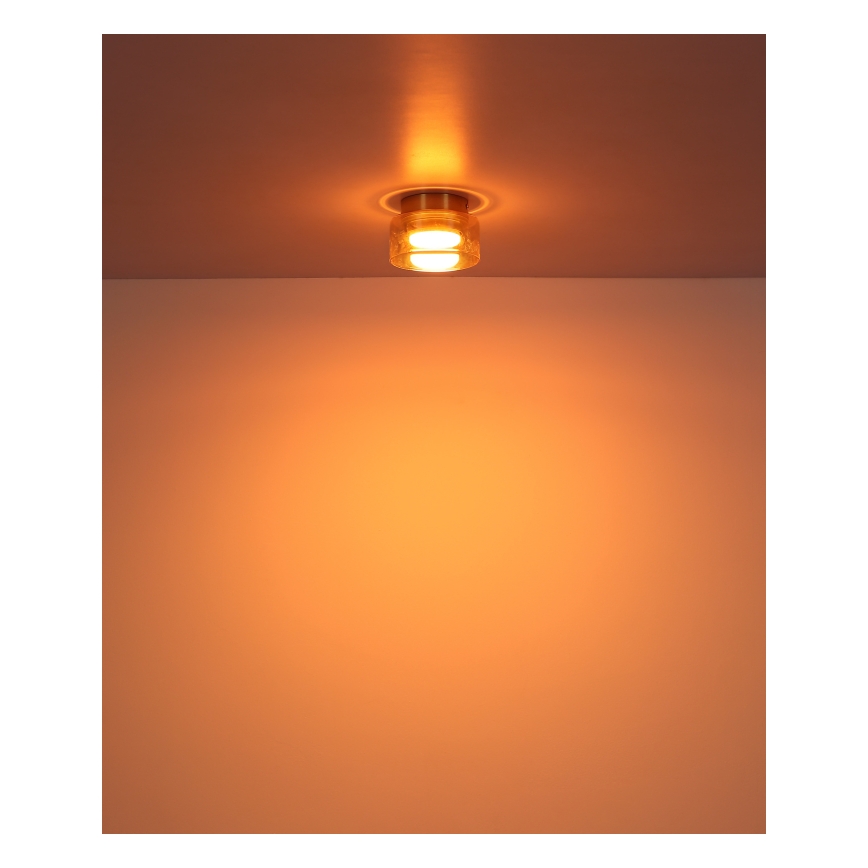 Globo - LED Stropní svítidlo 1xGX53/6W/230V pr. 13 cm kouřová/hnědá