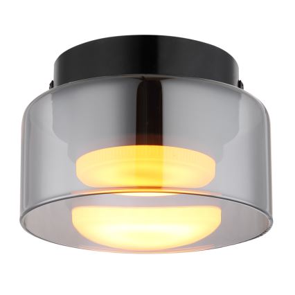 Globo - LED Stropní svítidlo 1xGX53/6W/230V pr. 13 cm kouřová/černá
