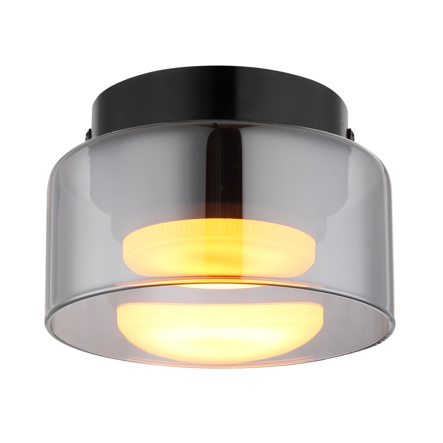 Globo - LED Stropní svítidlo 1xGX53/6W/230V pr. 13 cm kouřová/černá
