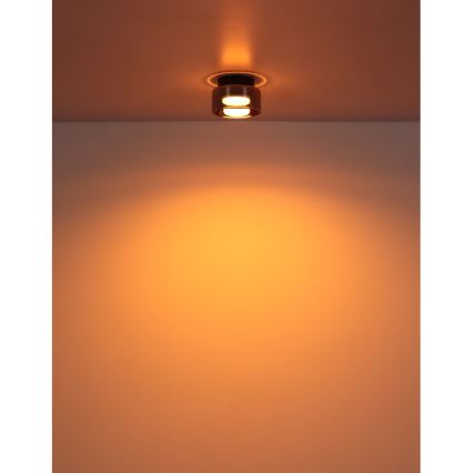 Globo - LED Stropní svítidlo 1xGX53/6W/230V pr. 13 cm kouřová/černá